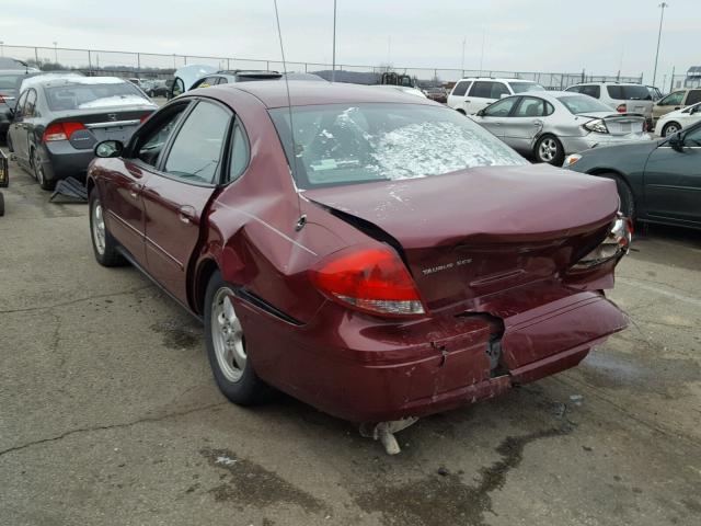 1FAFP55224A185235 - 2004 FORD TAURUS SES MAROON photo 3