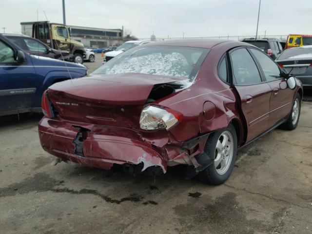 1FAFP55224A185235 - 2004 FORD TAURUS SES MAROON photo 4