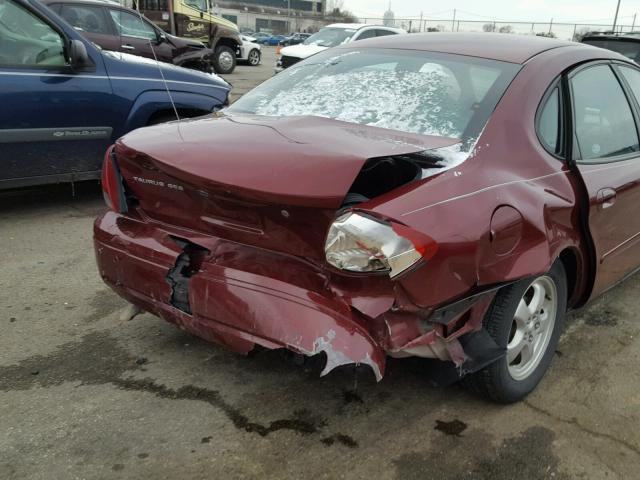 1FAFP55224A185235 - 2004 FORD TAURUS SES MAROON photo 9