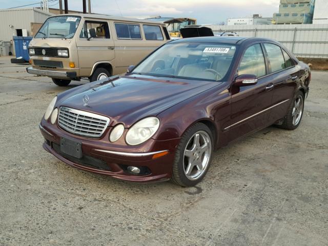 WDBUF56J06A871852 - 2006 MERCEDES-BENZ E 350 BURGUNDY photo 2