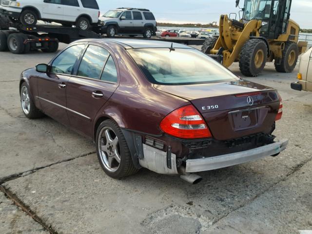 WDBUF56J06A871852 - 2006 MERCEDES-BENZ E 350 BURGUNDY photo 3