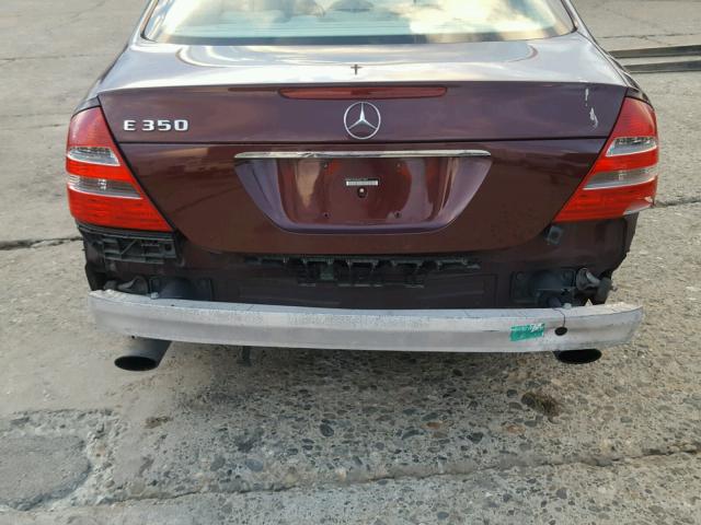 WDBUF56J06A871852 - 2006 MERCEDES-BENZ E 350 BURGUNDY photo 9