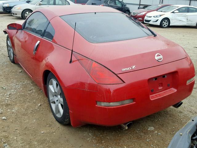 JN1AZ34D83T115685 - 2003 NISSAN 350Z COUPE RED photo 3