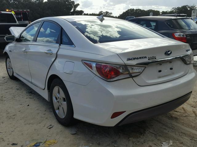 KMHEC4A46CA059165 - 2012 HYUNDAI SONATA HYB WHITE photo 3