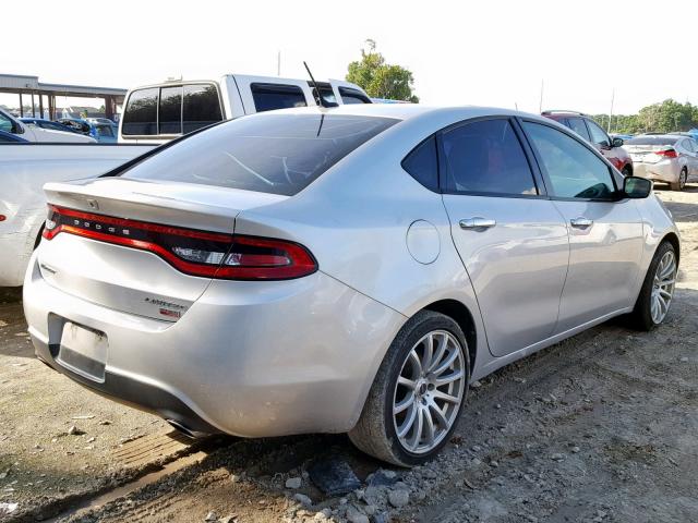 1C3CDFCHXDD178703 - 2013 DODGE DART LIMIT SILVER photo 4