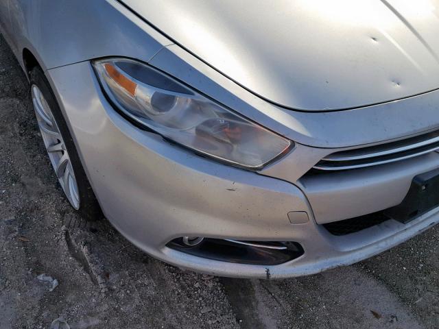 1C3CDFCHXDD178703 - 2013 DODGE DART LIMIT SILVER photo 9