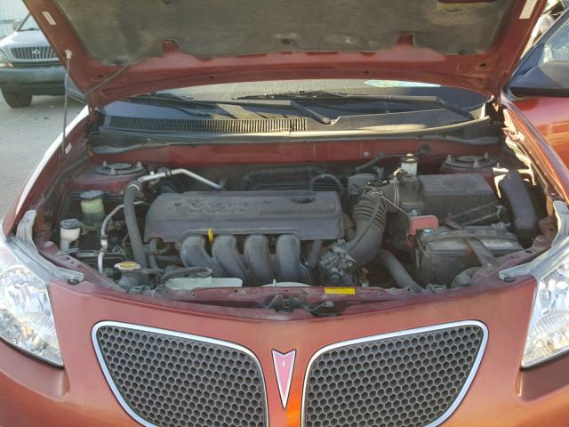 5Y2SM658X6Z405415 - 2006 PONTIAC VIBE ORANGE photo 7