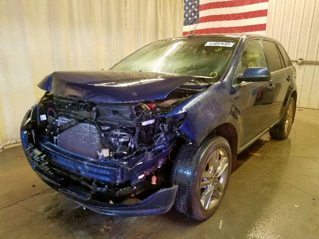 2FMDK4KC6BBB44384 - 2011 FORD EDGE LIMIT BLUE photo 2