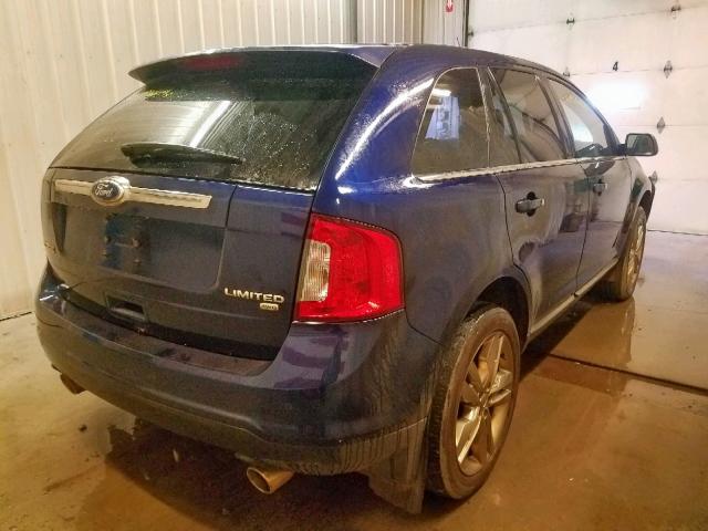 2FMDK4KC6BBB44384 - 2011 FORD EDGE LIMIT BLUE photo 4