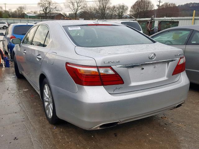 JTHDL5EF2A5001334 - 2010 LEXUS LS 460L SILVER photo 3