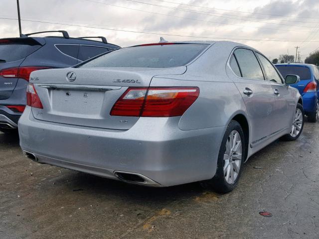 JTHDL5EF2A5001334 - 2010 LEXUS LS 460L SILVER photo 4