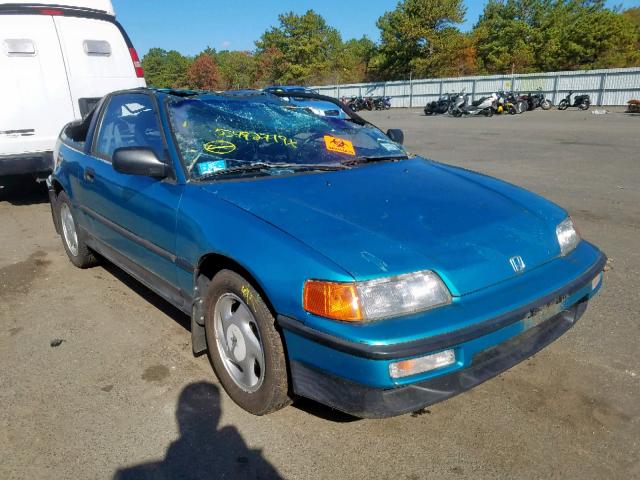 JHMED9369MS008167 - 1991 HONDA CIVIC CRX GREEN photo 1