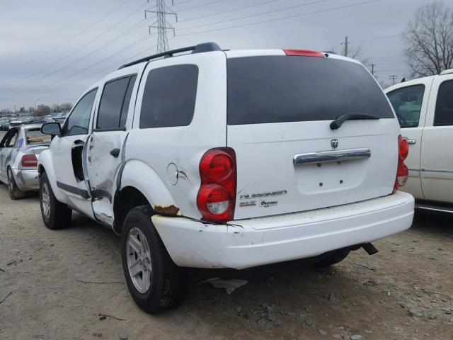 1D4HB48N36F135390 - 2006 DODGE DURANGO SL WHITE photo 3