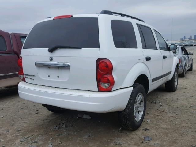 1D4HB48N36F135390 - 2006 DODGE DURANGO SL WHITE photo 4