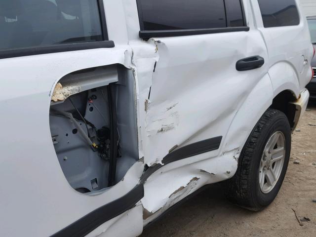 1D4HB48N36F135390 - 2006 DODGE DURANGO SL WHITE photo 9