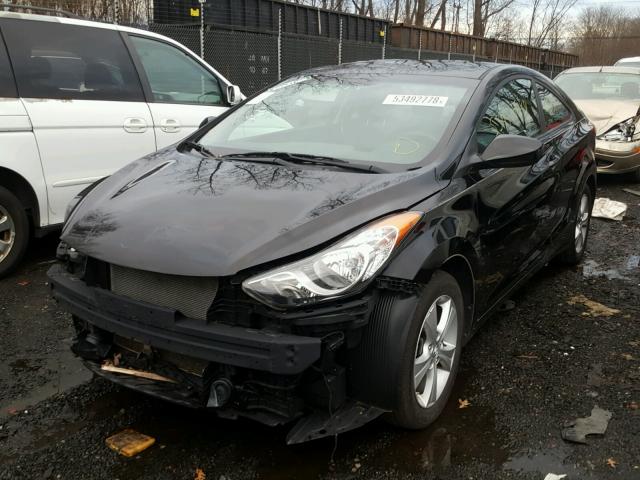 KMHDH6AE4DU004585 - 2013 HYUNDAI ELANTRA CO BLACK photo 2