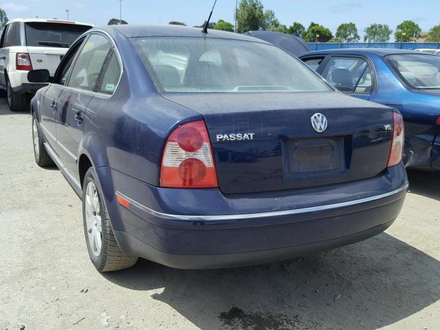 WVWRH63B32P359255 - 2002 VOLKSWAGEN PASSAT GLX 蓝色 照片 3