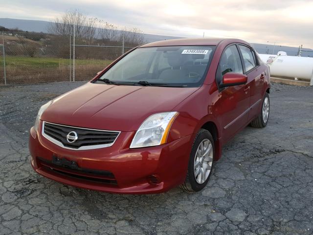 3N1AB6AP1CL706353 - 2012 NISSAN SENTRA 2.0 MAROON photo 2