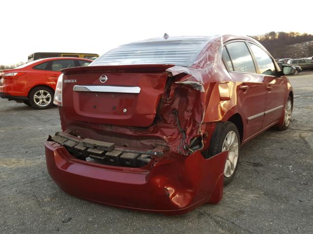 3N1AB6AP1CL706353 - 2012 NISSAN SENTRA 2.0 MAROON photo 4