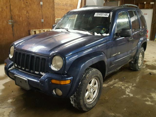 1J4GL58K62W269820 - 2002 JEEP LIBERTY LI BLUE photo 2