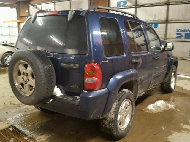 1J4GL58K62W269820 - 2002 JEEP LIBERTY LI BLUE photo 4