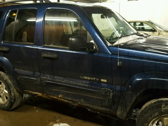 1J4GL58K62W269820 - 2002 JEEP LIBERTY LI BLUE photo 9