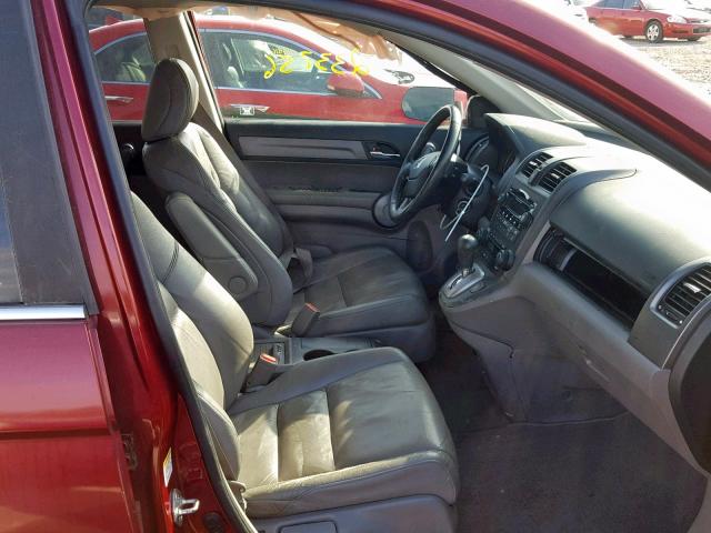 5J6RE38798L005634 - 2008 HONDA CR-V EXL BURGUNDY photo 5