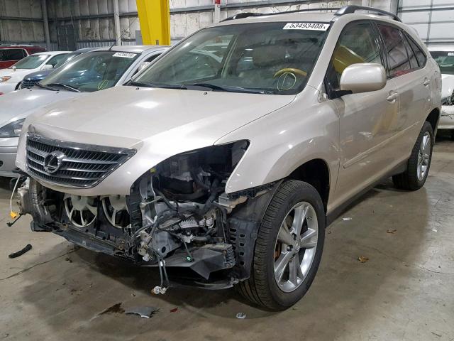 JTJHW31U972019811 - 2007 LEXUS RX 400H GOLD photo 2