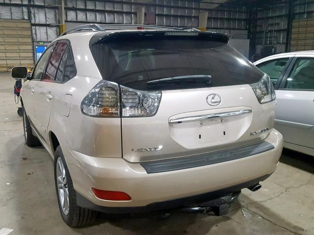 JTJHW31U972019811 - 2007 LEXUS RX 400H GOLD photo 3