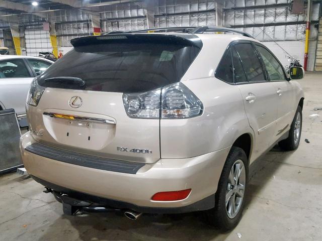 JTJHW31U972019811 - 2007 LEXUS RX 400H GOLD photo 4