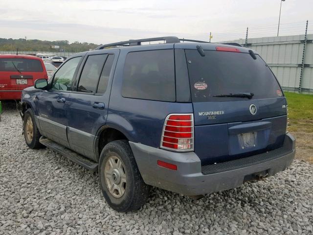 4M2ZU86E02ZJ27773 - 2002 MERCURY MOUNTAINEE BLUE photo 3