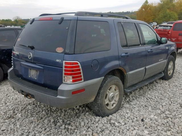 4M2ZU86E02ZJ27773 - 2002 MERCURY MOUNTAINEE BLUE photo 4