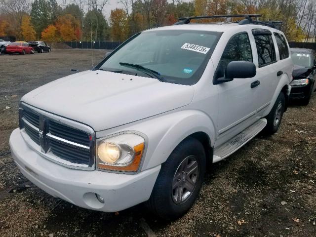 1D8HB58DX4F142166 - 2004 DODGE DURANGO LI WHITE photo 2