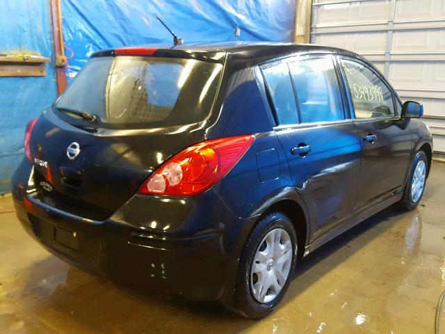 3N1BC1CP5CL374063 - 2012 NISSAN VERSA S BLACK photo 4