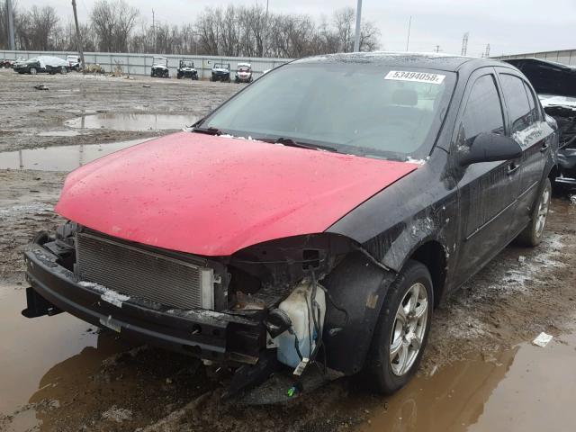 1G1AT58H397273935 - 2009 CHEVROLET COBALT LT BLACK photo 2