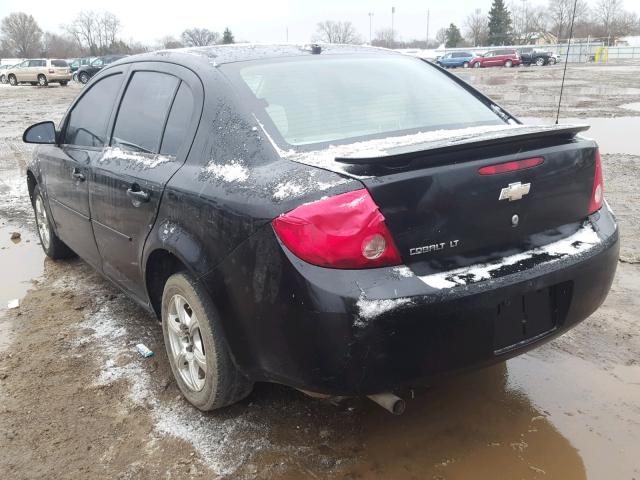 1G1AT58H397273935 - 2009 CHEVROLET COBALT LT BLACK photo 3