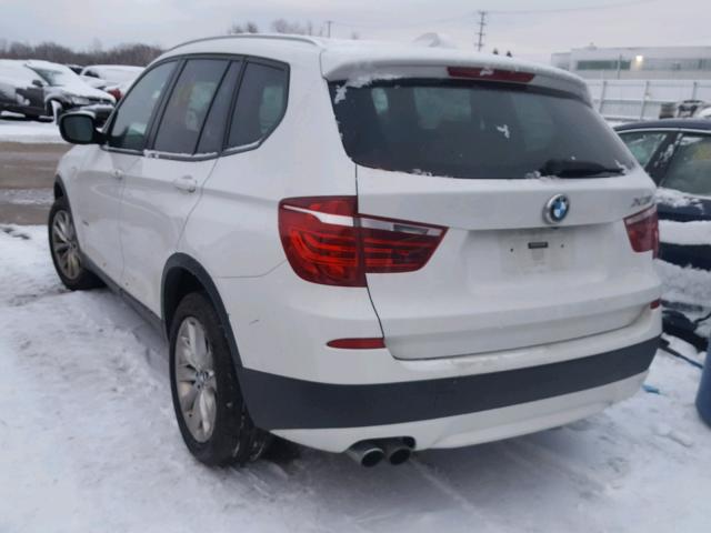 5UXWX9C51E0D39330 - 2014 BMW X3 XDRIVE2 WHITE photo 3