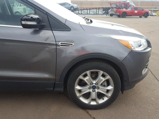 1FMCU0J96EUC45590 - 2014 FORD ESCAPE TIT GRAY photo 9