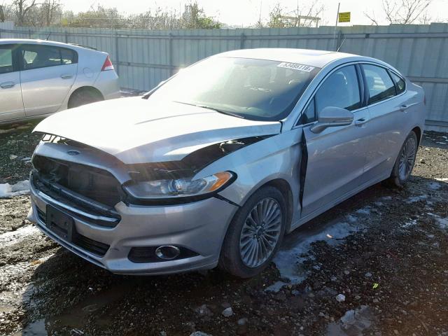 3FA6P0K90ER380536 - 2014 FORD FUSION TIT SILVER photo 2