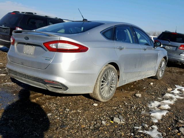 3FA6P0K90ER380536 - 2014 FORD FUSION TIT SILVER photo 4