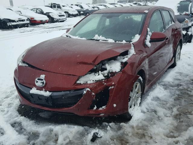 JM1BL1H5XA1269835 - 2010 MAZDA 3 S BURGUNDY photo 2