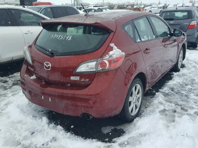 JM1BL1H5XA1269835 - 2010 MAZDA 3 S BURGUNDY photo 4