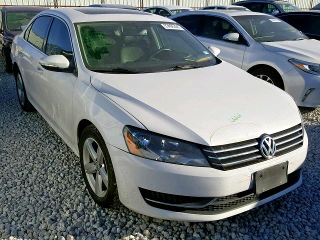 1VWBH7A36CC065924 - 2012 VOLKSWAGEN PASSAT SE WHITE photo 1