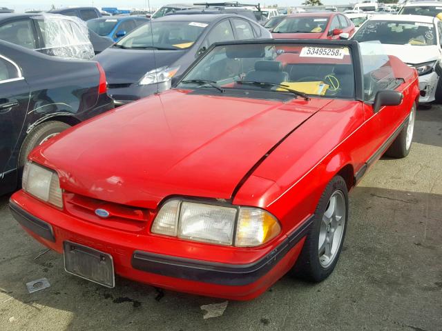 1FABP44A1KF171778 - 1989 FORD MUSTANG LX RED photo 2