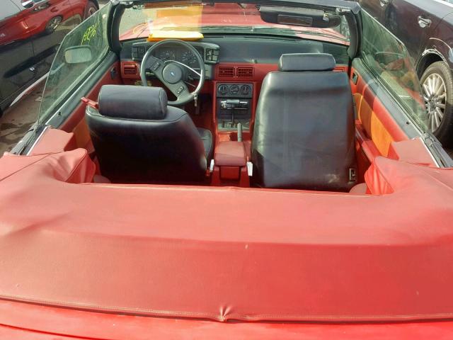1FABP44A1KF171778 - 1989 FORD MUSTANG LX RED photo 9