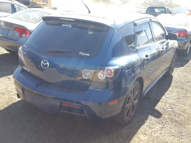 JM1BK344671637657 - 2007 MAZDA 3 HATCHBAC BLUE photo 4