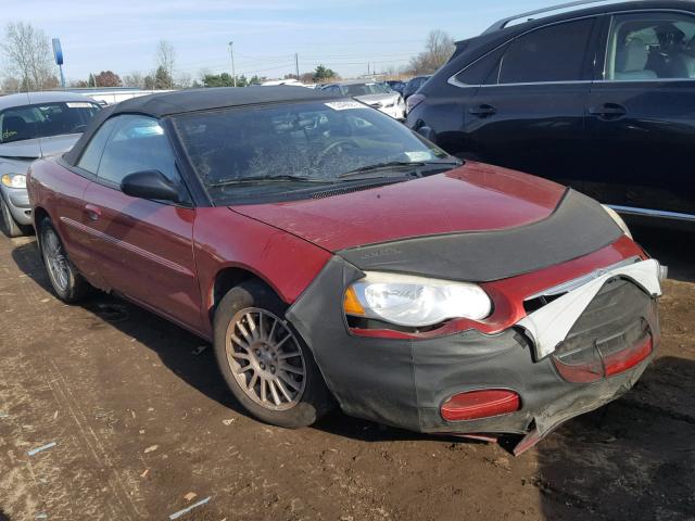 1C3EL55R34N253635 - 2004 CHRYSLER SEBRING LX RED photo 1