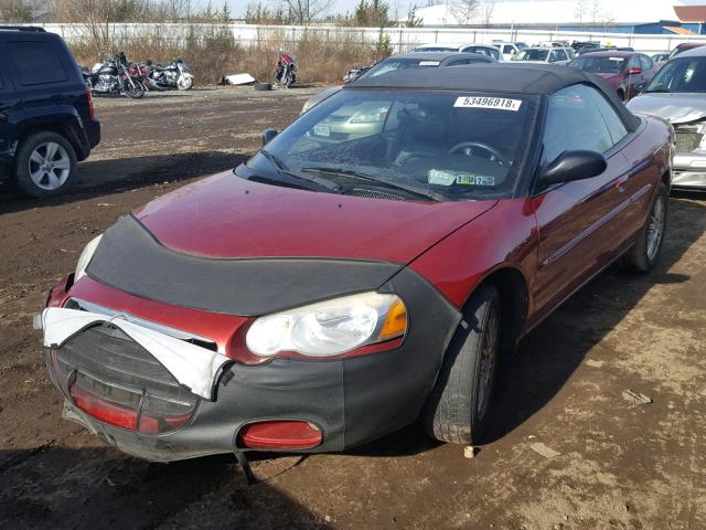 1C3EL55R34N253635 - 2004 CHRYSLER SEBRING LX RED photo 2