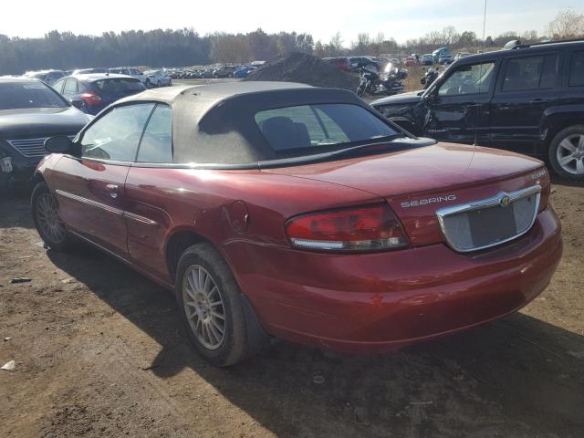 1C3EL55R34N253635 - 2004 CHRYSLER SEBRING LX RED photo 3