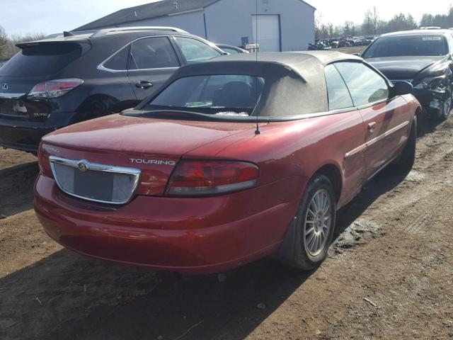 1C3EL55R34N253635 - 2004 CHRYSLER SEBRING LX RED photo 4